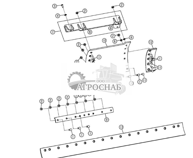 Удлинитель левого отвала (27 дюймов с крепежом 34 дюйма) - ST3684 666.jpg